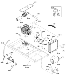 Engine Group Diagram and Parts List for 076150-04  Briggs and Stratton Generator